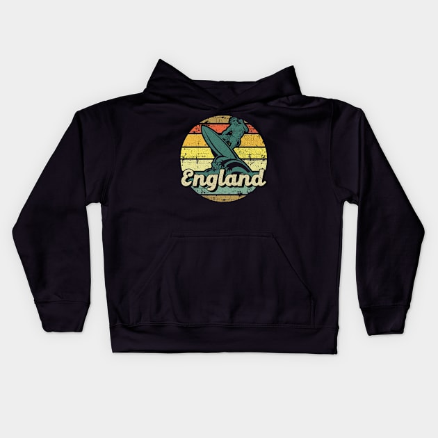 England surf Kids Hoodie by SerenityByAlex